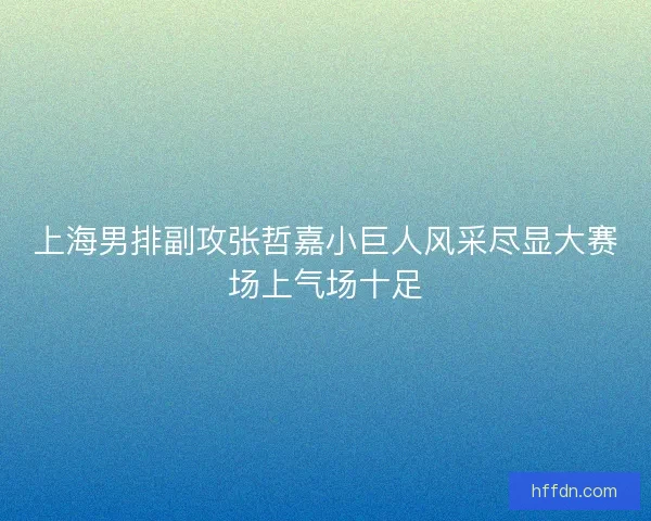 上海男排副攻张哲嘉小巨人风采尽显大赛场上气场十足